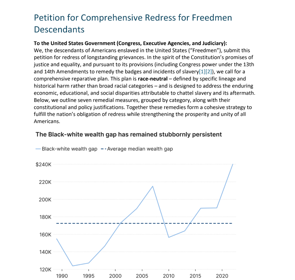 Page 1 of Petition for Freedmen Redress
